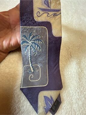 🎁3 for $30 - Silk Palm Tree Pattern Tie